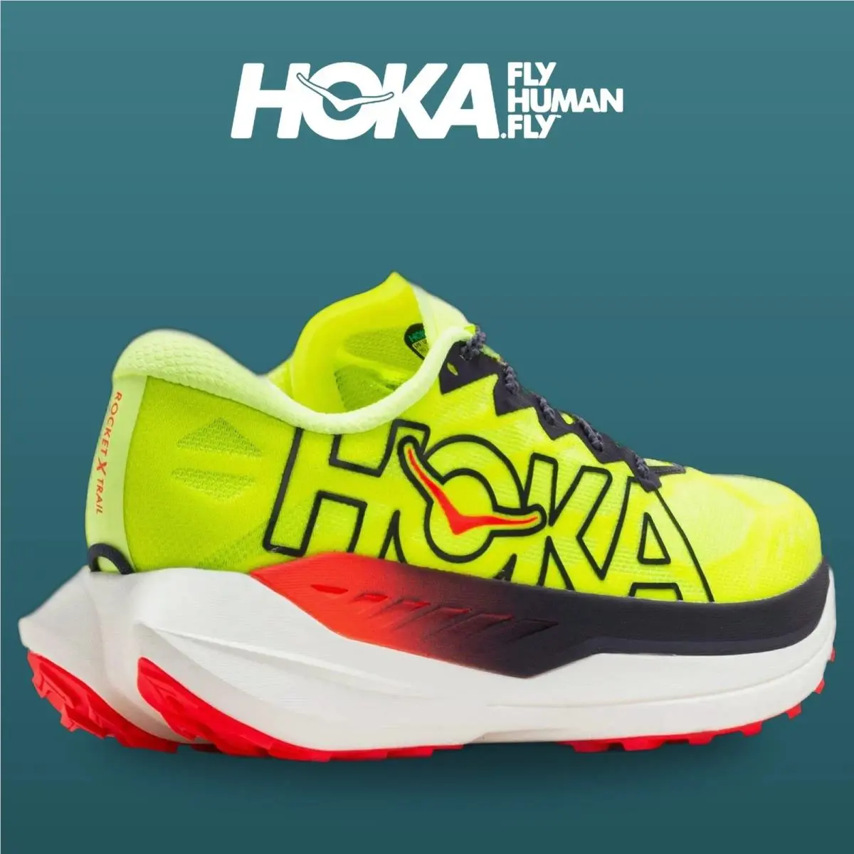 Hoka shoes - Rocket X - Rocket - 1176330-NZN - Neon Yuzu/Neon Flame 4