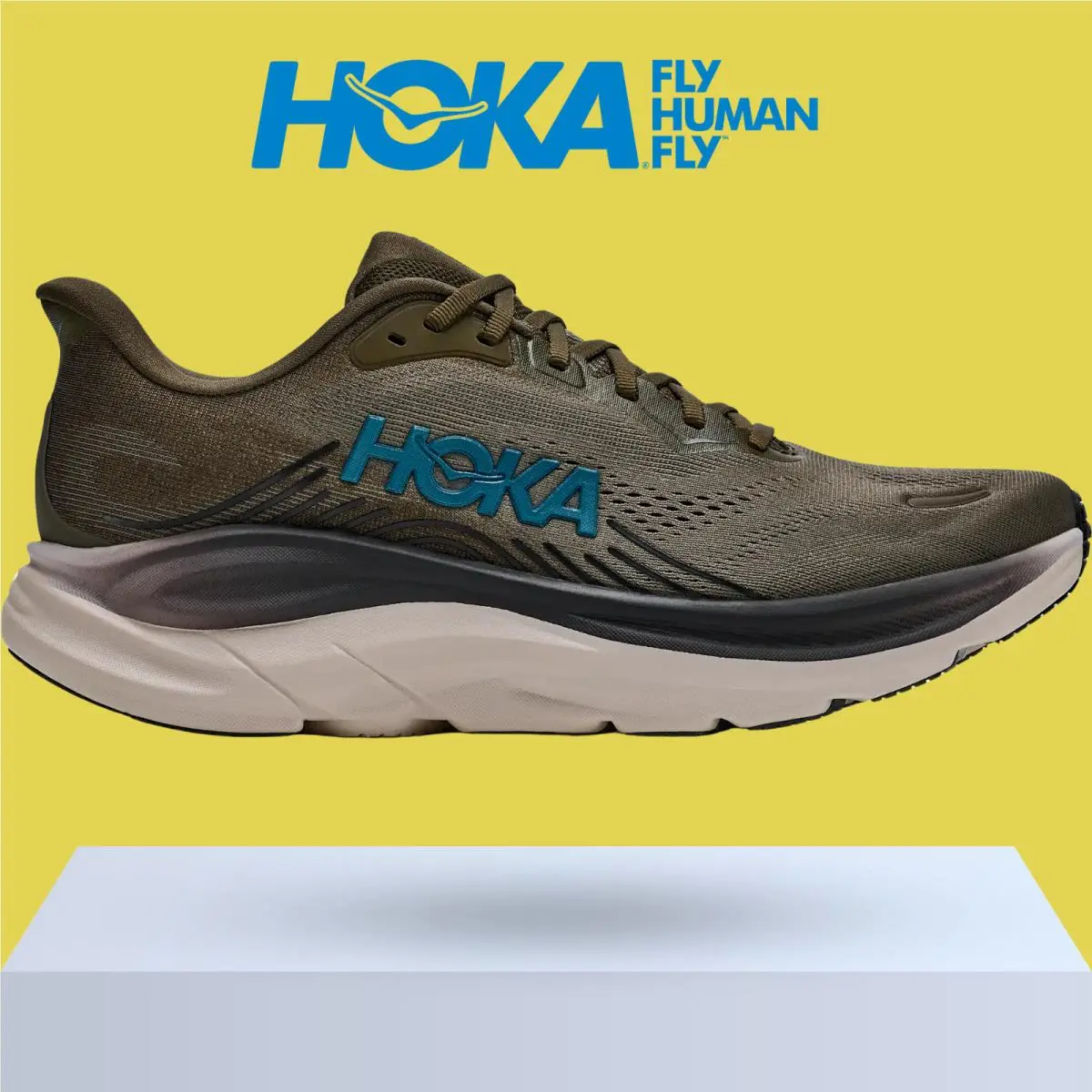 Hoka shoes - Hoka One One Clifton 11 - Antique Olive/River Rock Grey 3