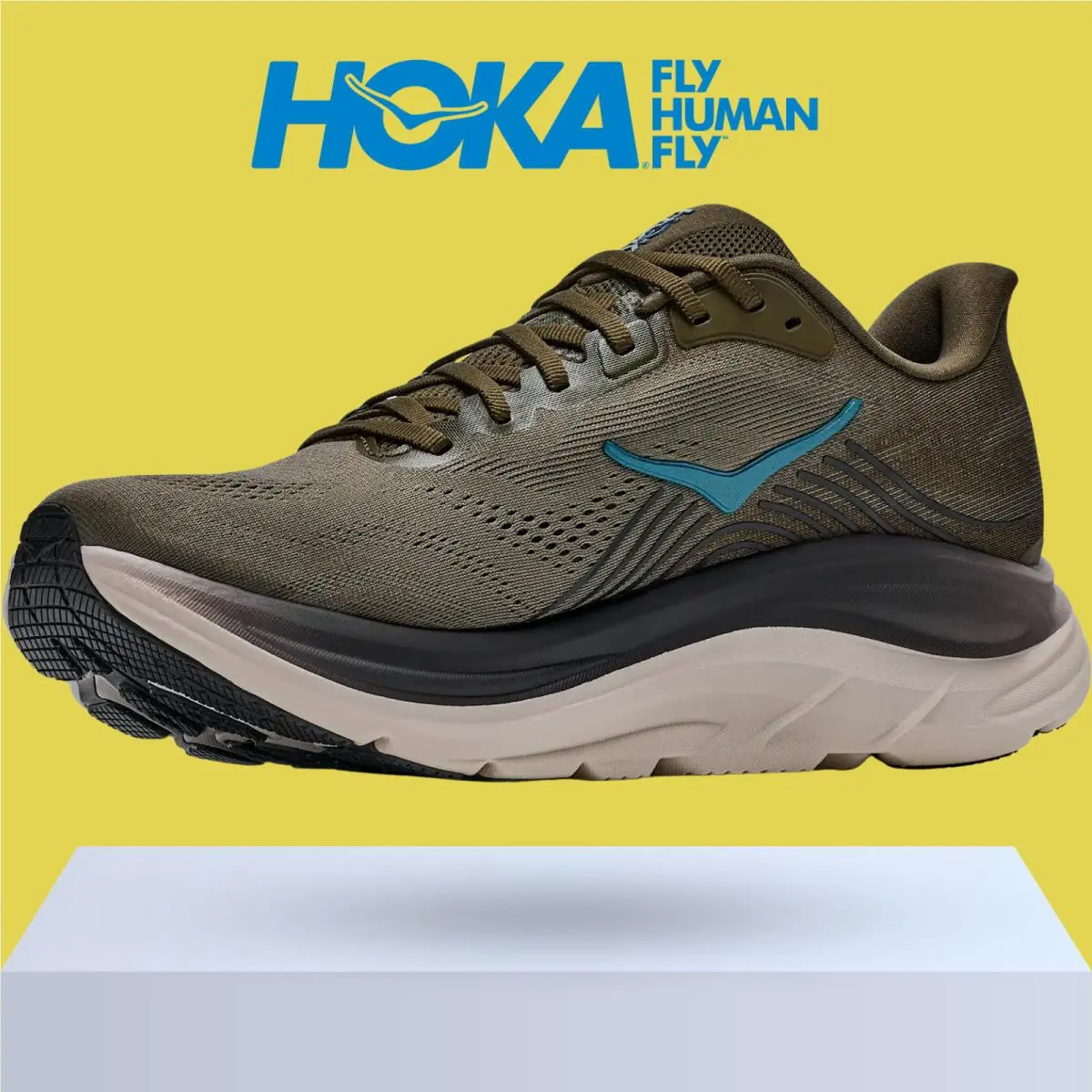 Hoka shoes - Hoka One One Clifton 11 - Antique Olive/River Rock Grey 4