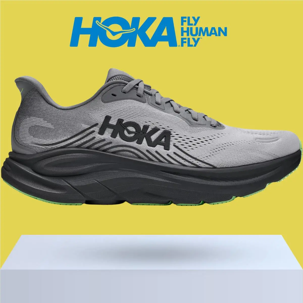 Hoka shoes - Hoka One One Clifton 11 - Antique Olive/River Rock Grey 17