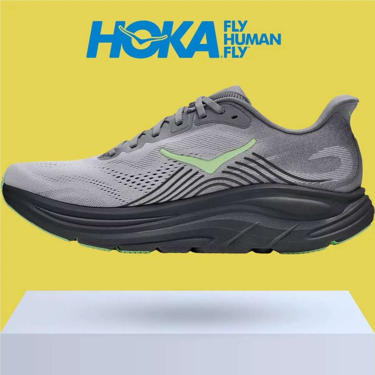 Hoka shoes - Hoka One One Clifton 11 - Antique Olive/River Rock Grey 18