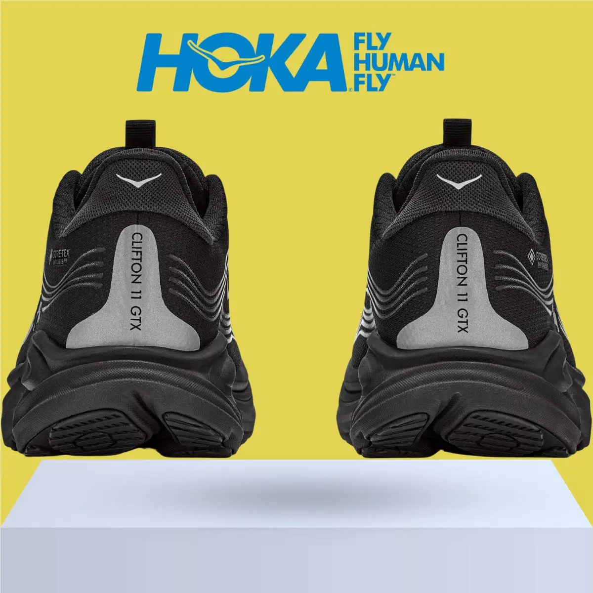 Hoka shoes - Hoka One One Clifton 11 GTX - Black/Black 6