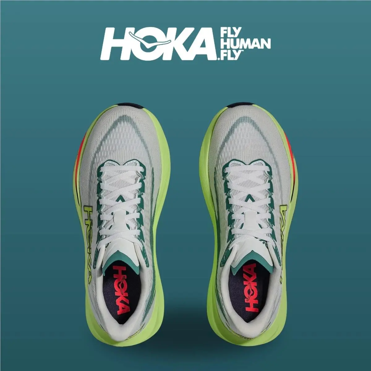 Hoka shoes - Mach 7 - Mach - 1171904-FYZ - Frost/Neon Yuzu 0