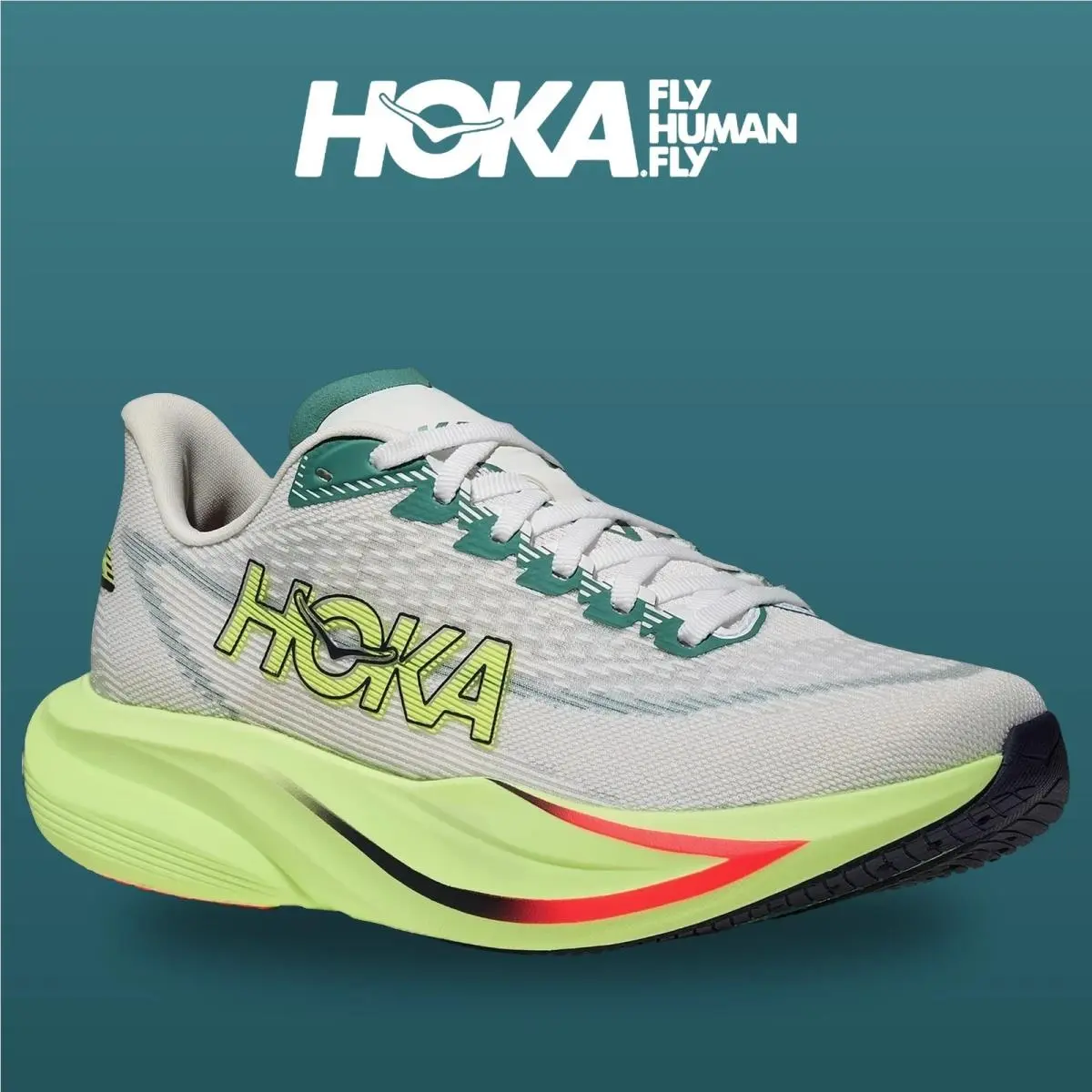 Hoka shoes - Mach 7 - Mach - 1171904-FYZ - Frost/Neon Yuzu 4