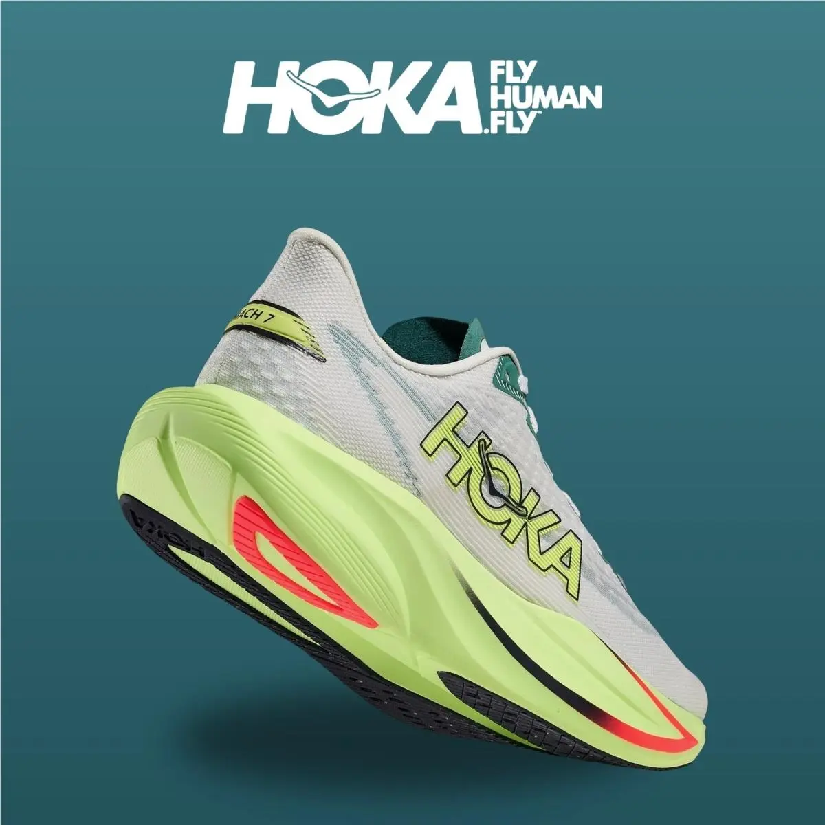 Hoka shoes - Mach 7 - Mach - 1171904-FYZ - Frost/Neon Yuzu 6