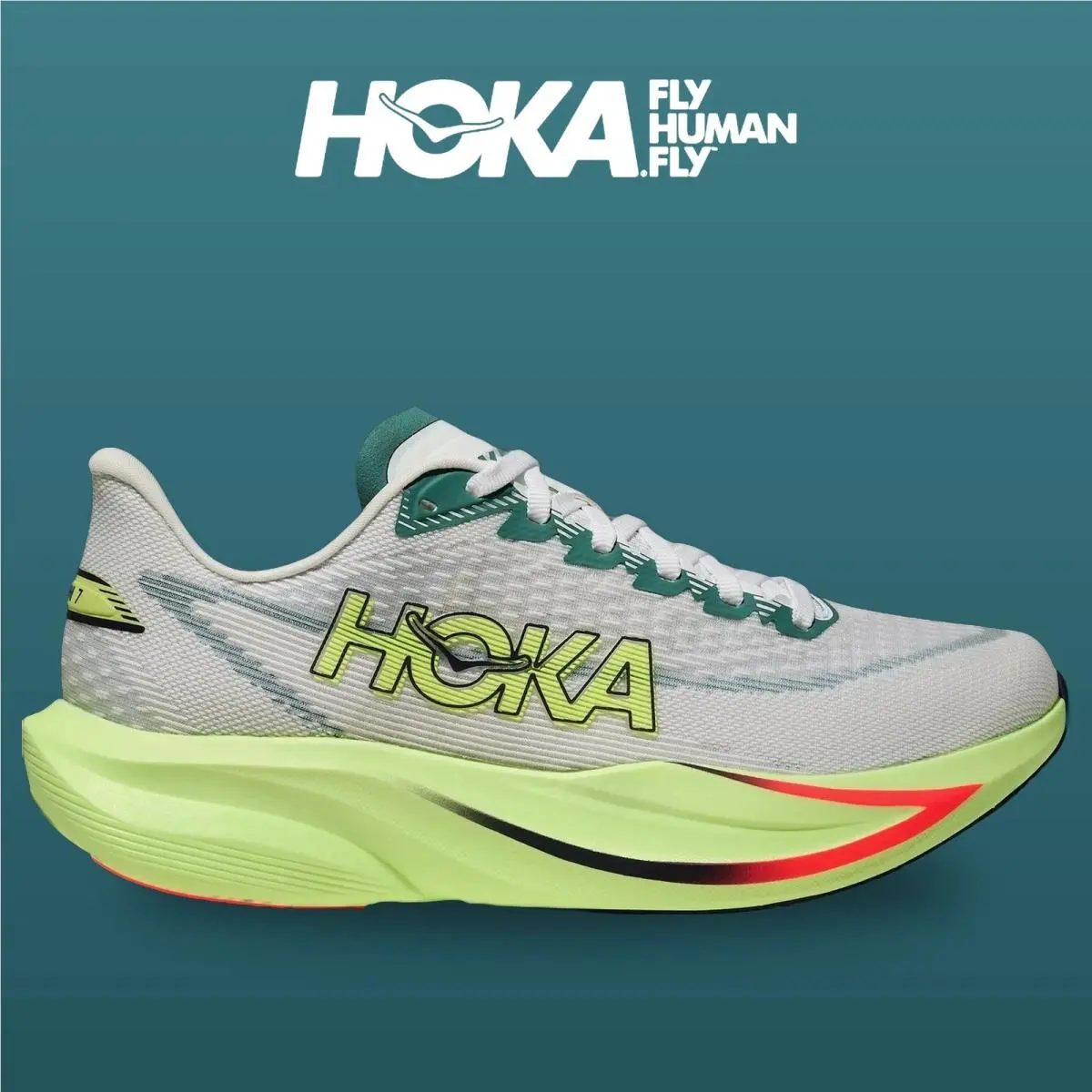 Hoka shoes - Mach 7 - Mach - 1171904-FYZ - Frost/Neon Yuzu 8