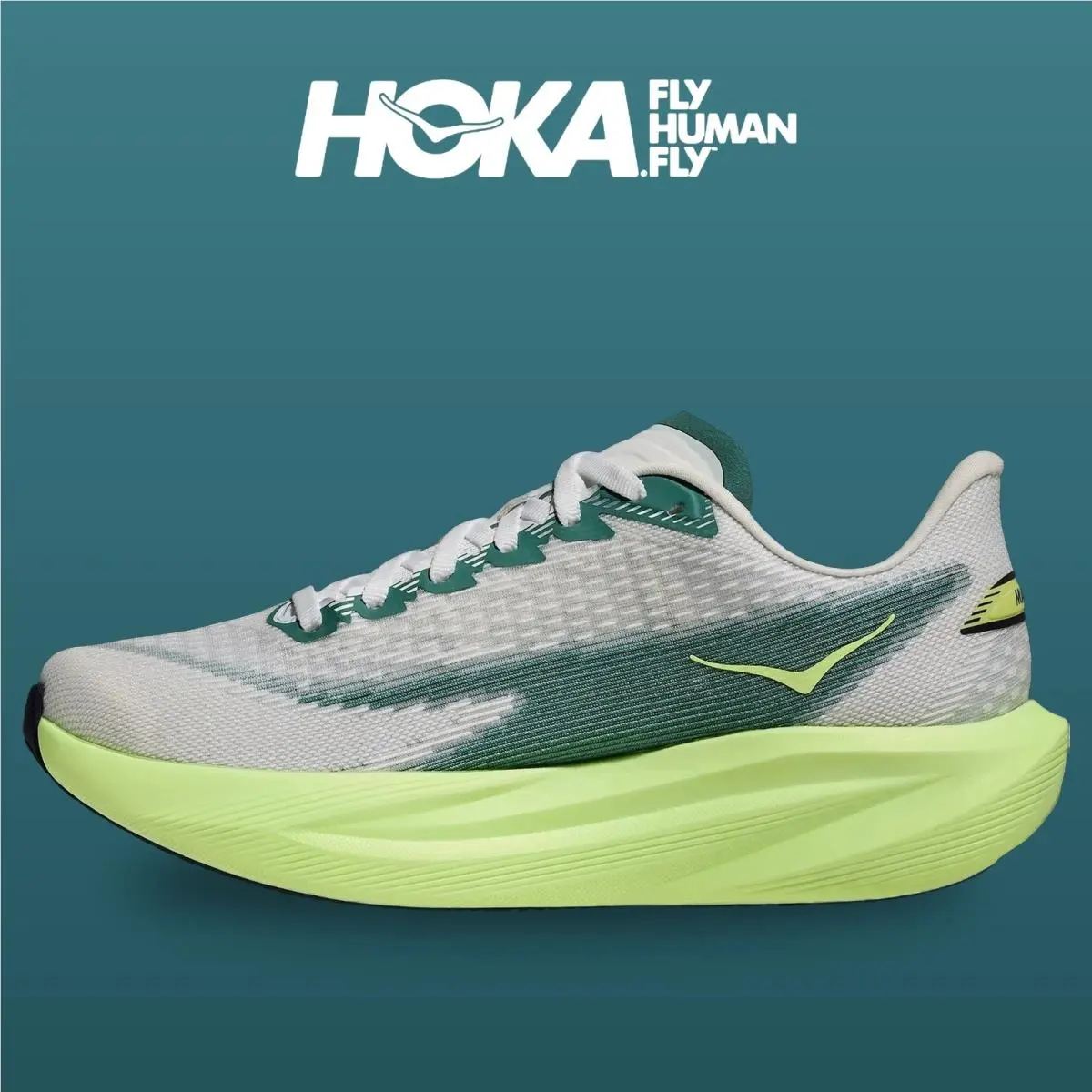Hoka shoes - Mach 7 - Mach - 1171904-FYZ - Frost/Neon Yuzu 11