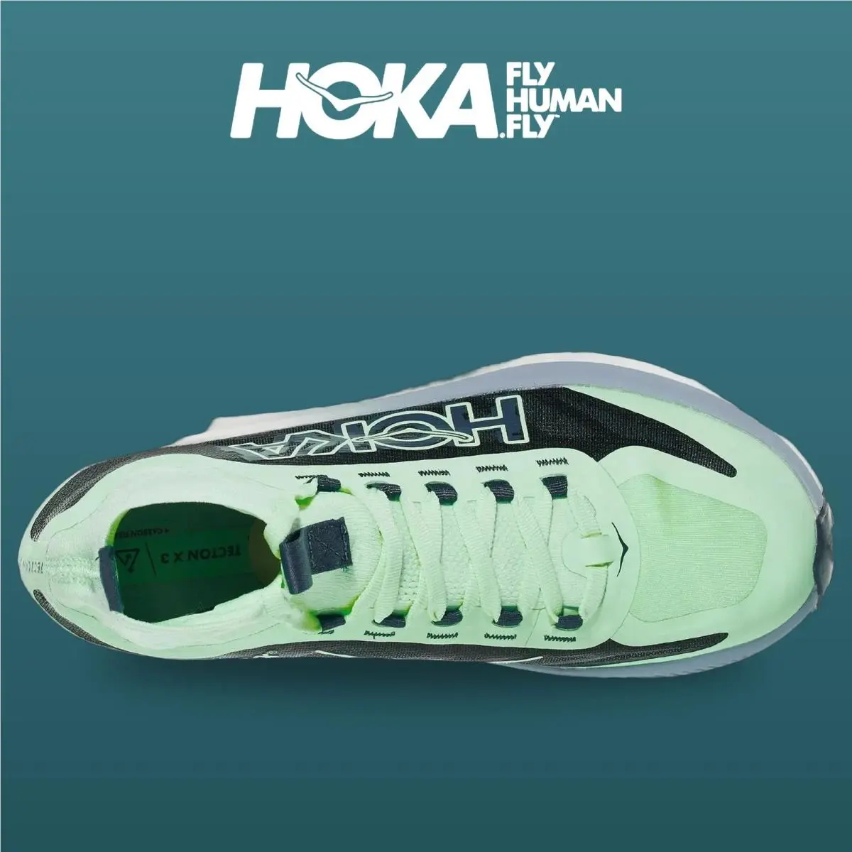 Hoka shoes - Tecton X 3 - Tecton - 1155114-MTV - Mint Fluorite/Navy 8