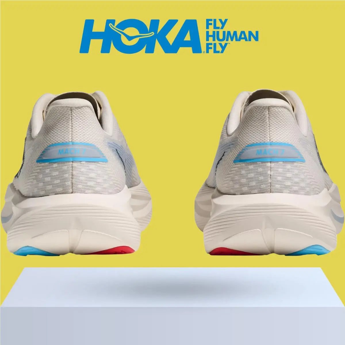 Hoka shoes - Hoka One One Mach 7 - Alabaster/Soaring Blue 0