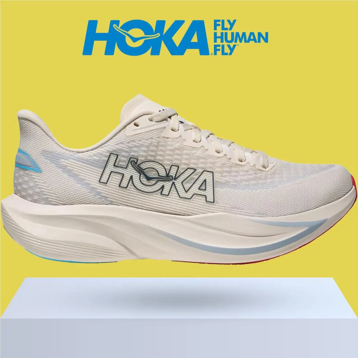 Hoka shoes - Hoka One One Mach 7 - Alabaster/Soaring Blue 23
