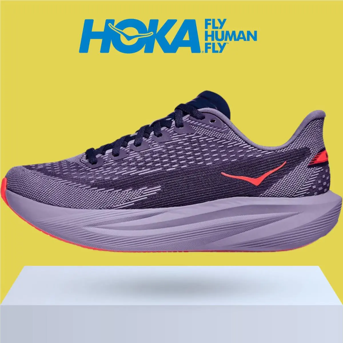 Hoka shoes - Hoka One One Mach 7 - Alabaster/Soaring Blue 4
