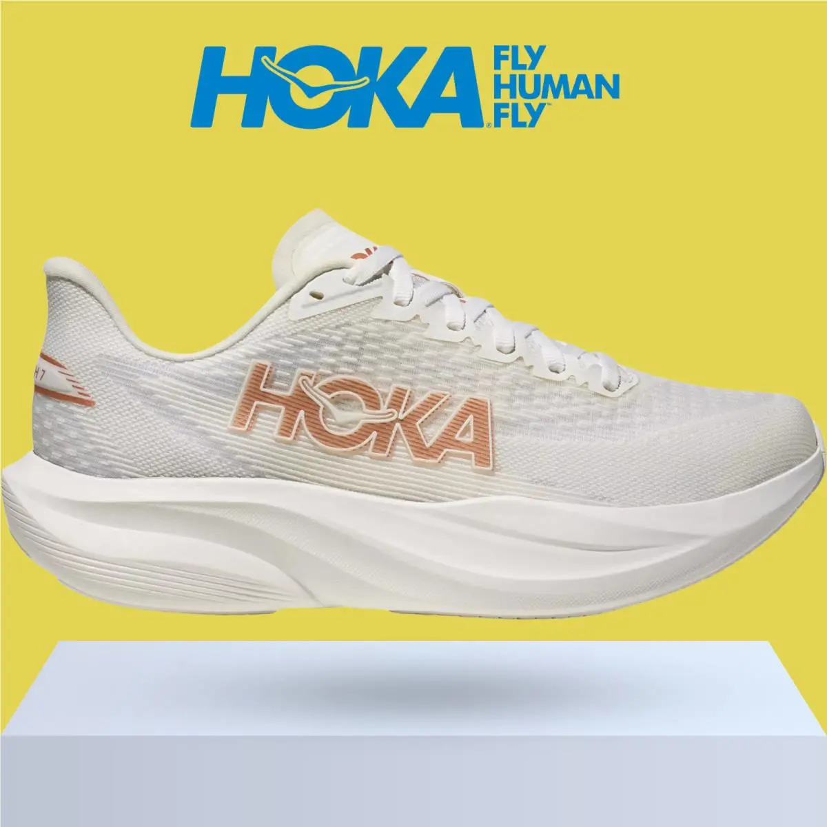 Hoka shoes - Hoka One One Mach 7 - Alabaster/Soaring Blue 13
