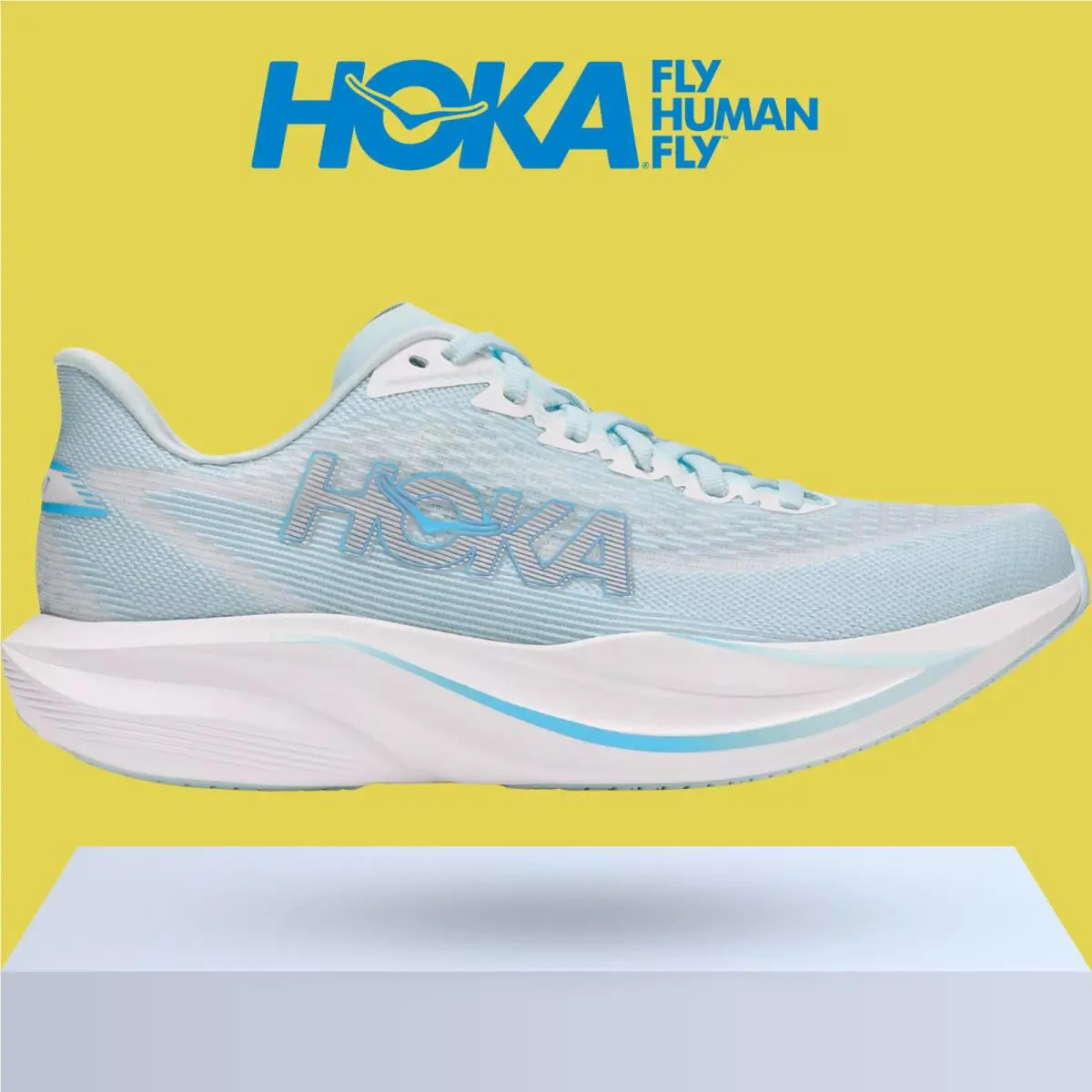 Hoka shoes - Hoka One One Mach 7 - Alabaster/Soaring Blue 42