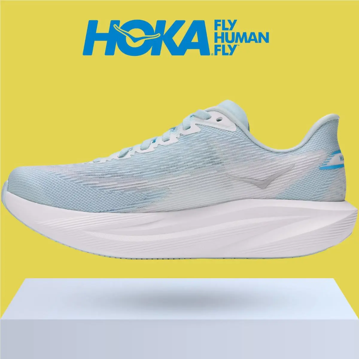 Hoka shoes - Hoka One One Mach 7 - Alabaster/Soaring Blue 43