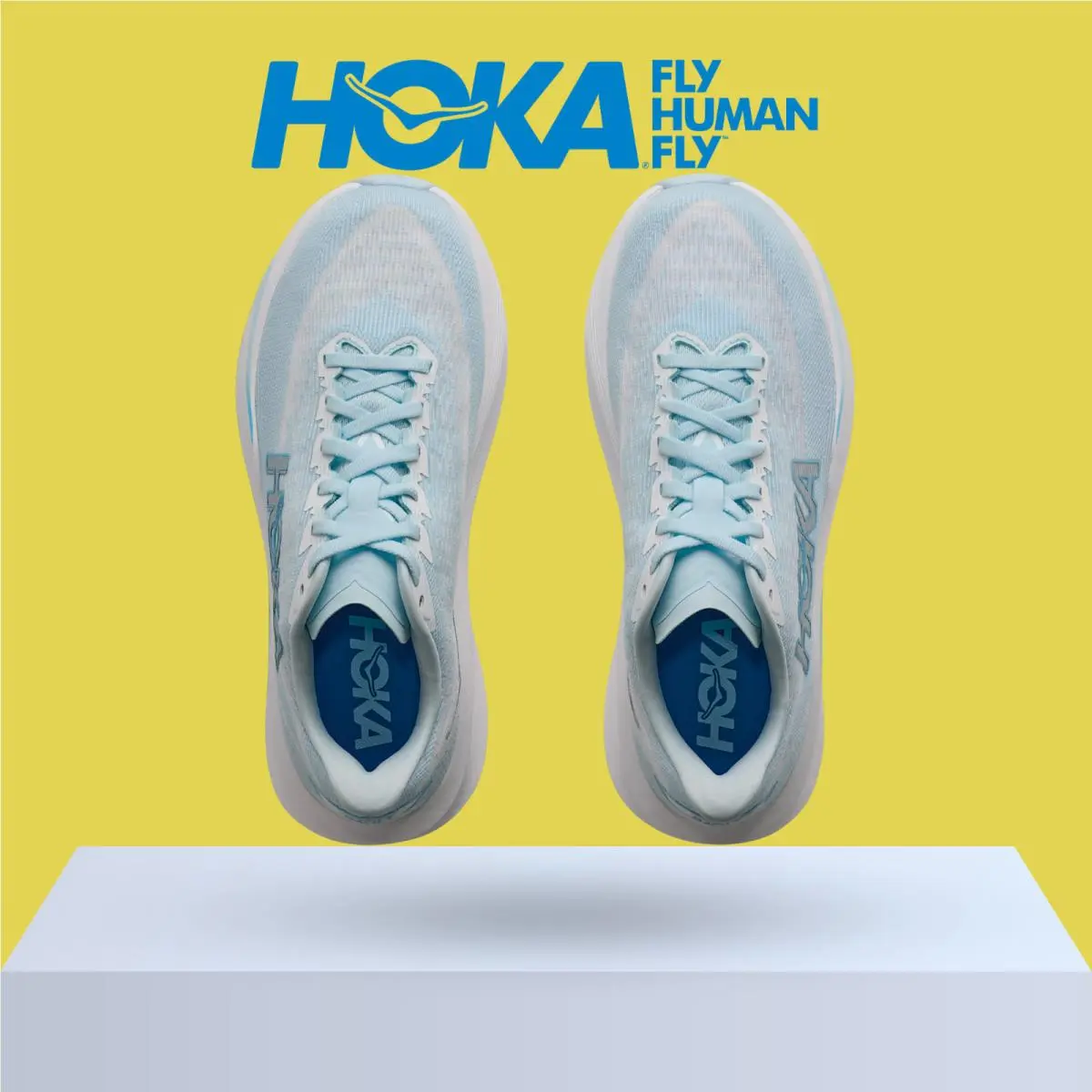 Hoka shoes - Hoka One One Mach 7 - Alabaster/Soaring Blue 45