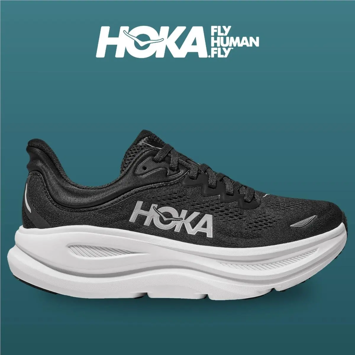 Hoka shoes - Bondi 9 - Bondi - 1162011-BWHT - Black/White 4