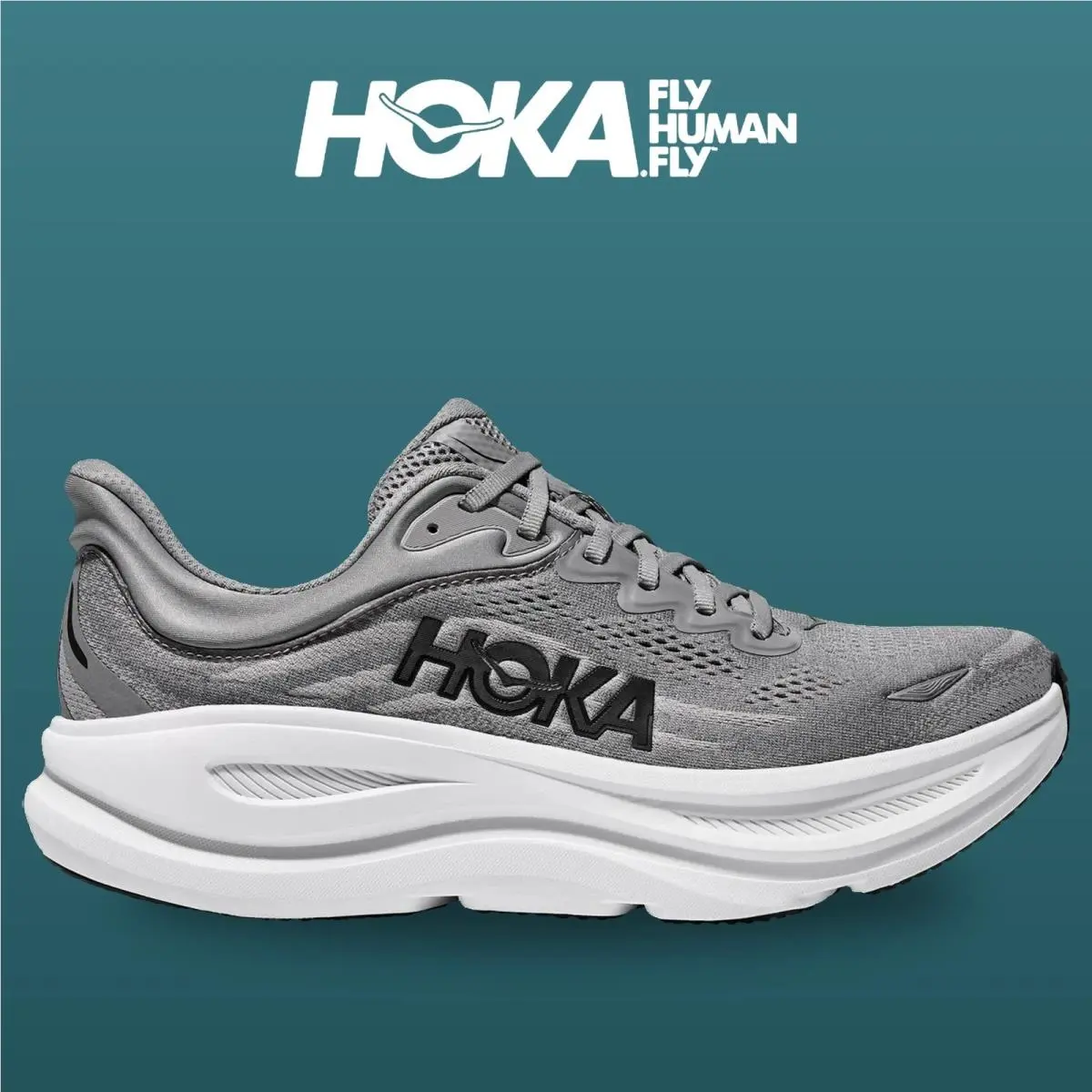 Hoka shoes - Bondi 9 - Bondi - 1162011-GCTC - Galactic Grey/Stellar Grey 11