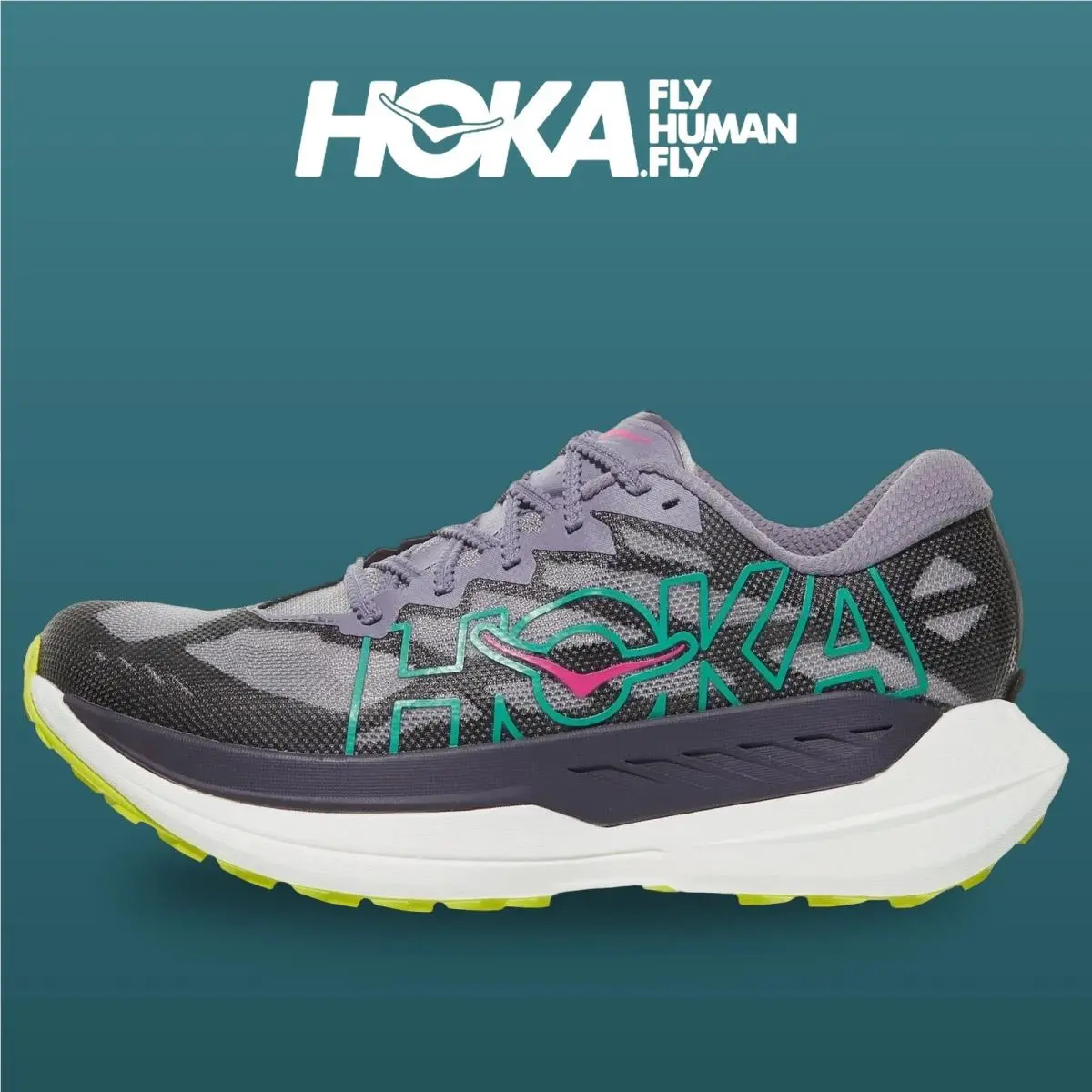 Hoka shoes - Rocket X - Rocket - 1176331-PHK - Purple Fog/Citrus 5