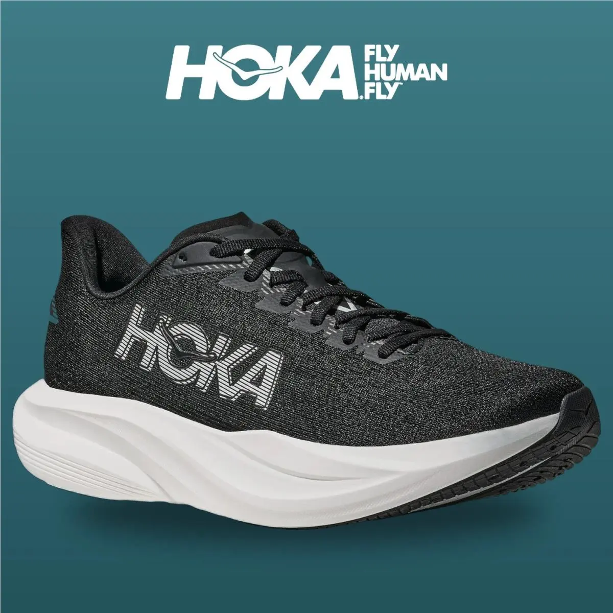 Hoka shoes - HOKA Mach 7 Wide - Mach Wide - 1171904-BWHT - Black/White 4