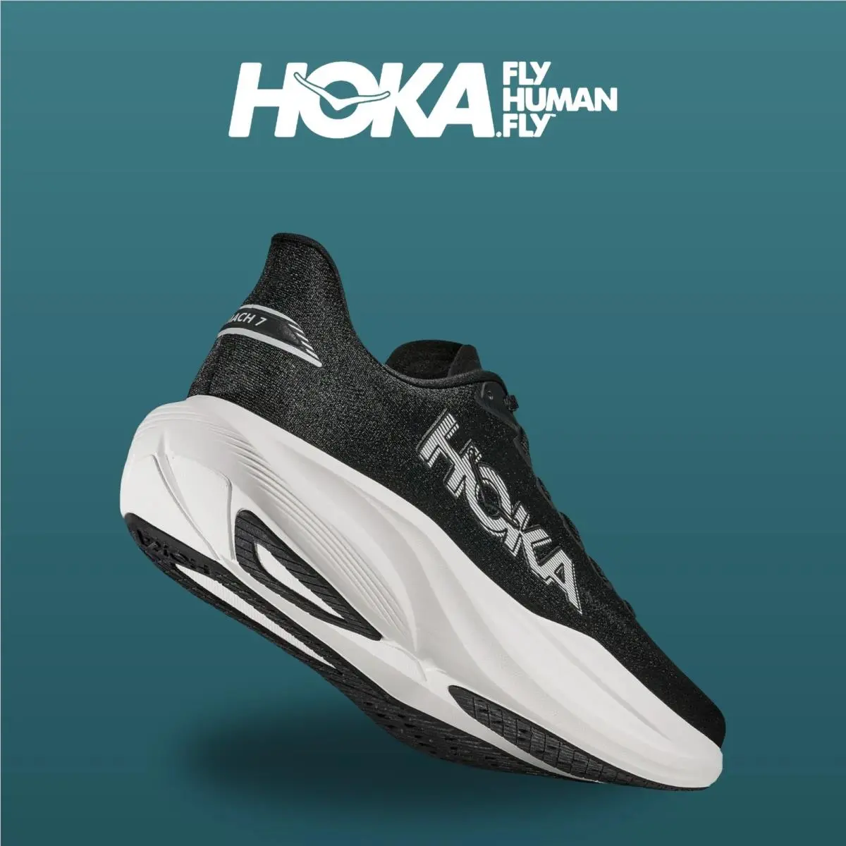 Hoka shoes - HOKA Mach 7 Wide - Mach Wide - 1171904-BWHT - Black/White 6