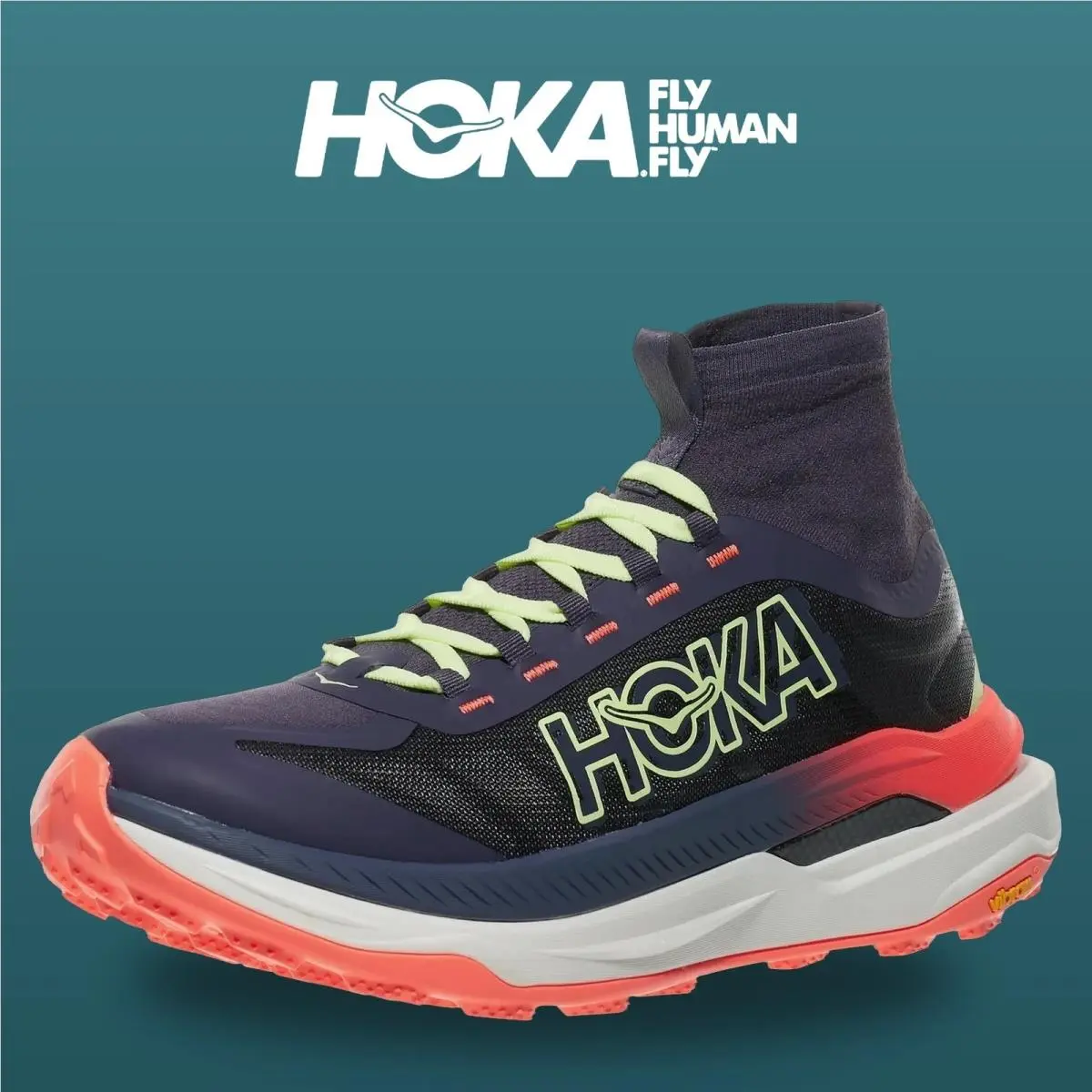 Hoka shoes - Tecton X 3 - Tecton - 1155112-SKNN - Squid Ink/Neon Flame 0