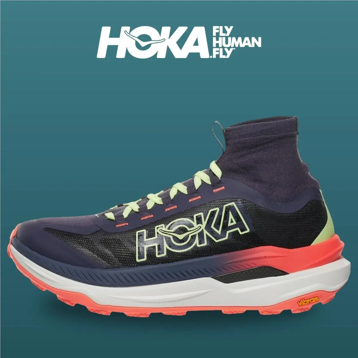 Hoka shoes - Tecton X 3 - Tecton - 1155112-SKNN - Squid Ink/Neon Flame 5
