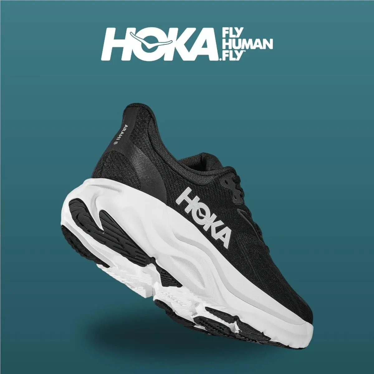 Hoka shoes - Arahi 8 - Arahi - 1168691-BWHT - Black/White 13