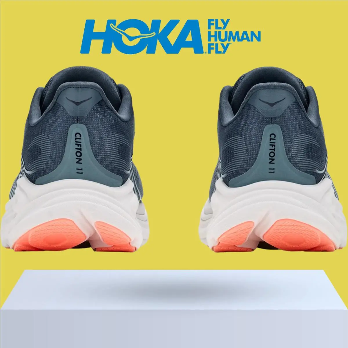 Hoka shoes - Hoka One One Clifton 11 - Faded Navy/Glimmering Blue 6