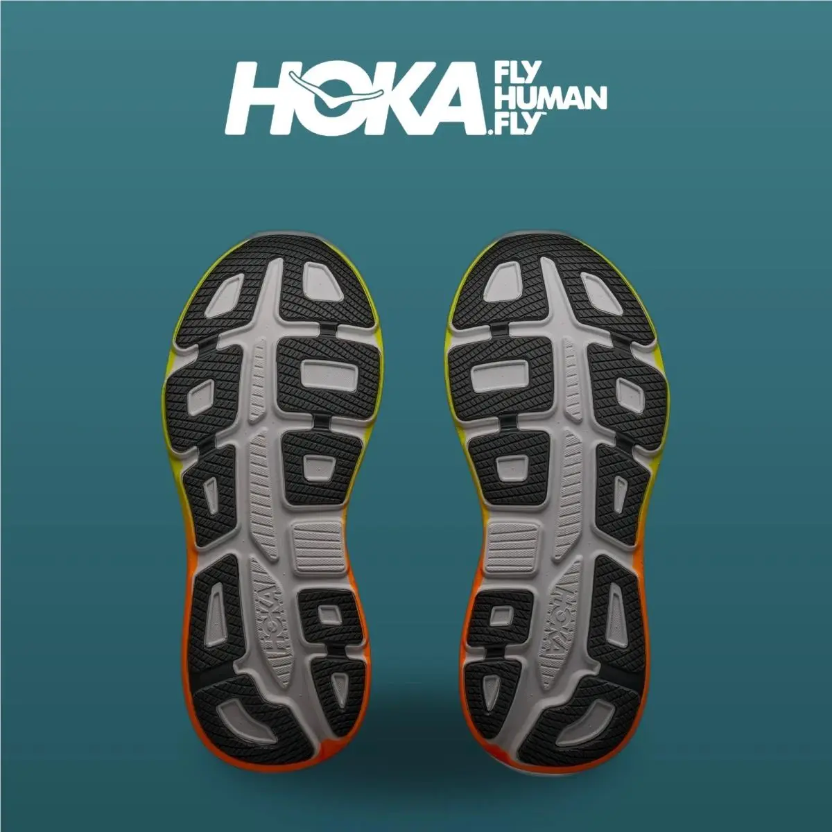 Hoka shoes - Bondi 9 - Bondi - 1162011-WNG - White/Neon Tangerine 1