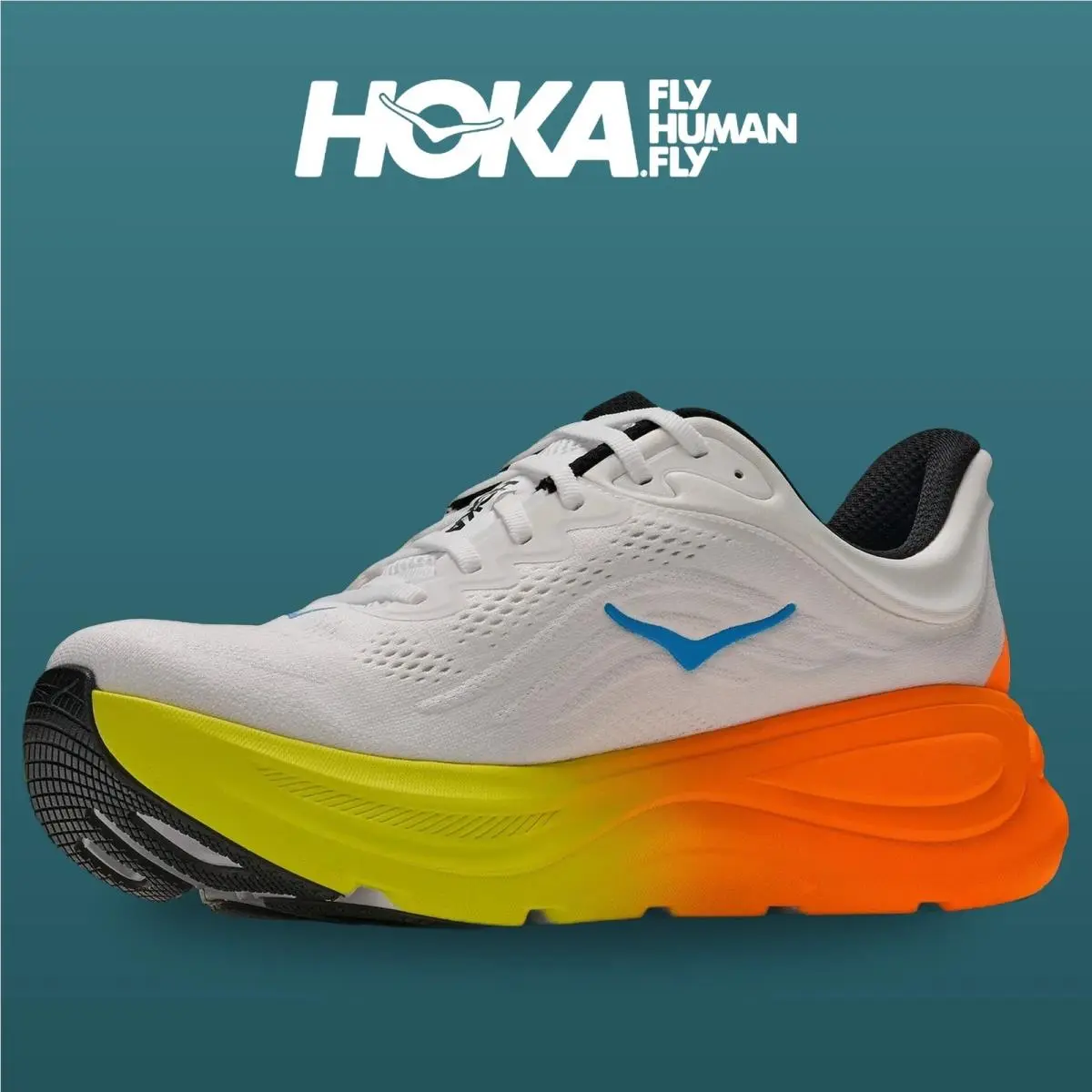 Hoka shoes - Bondi 9 - Bondi - 1162011-WNG - White/Neon Tangerine 4