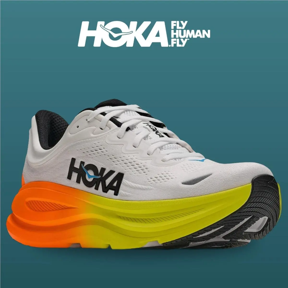 Hoka shoes - Bondi 9 - Bondi - 1162011-WNG - White/Neon Tangerine 6