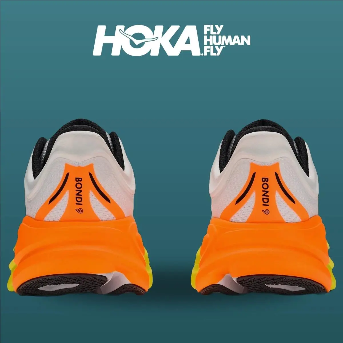 Hoka shoes - Bondi 9 - Bondi - 1162011-WNG - White/Neon Tangerine 12