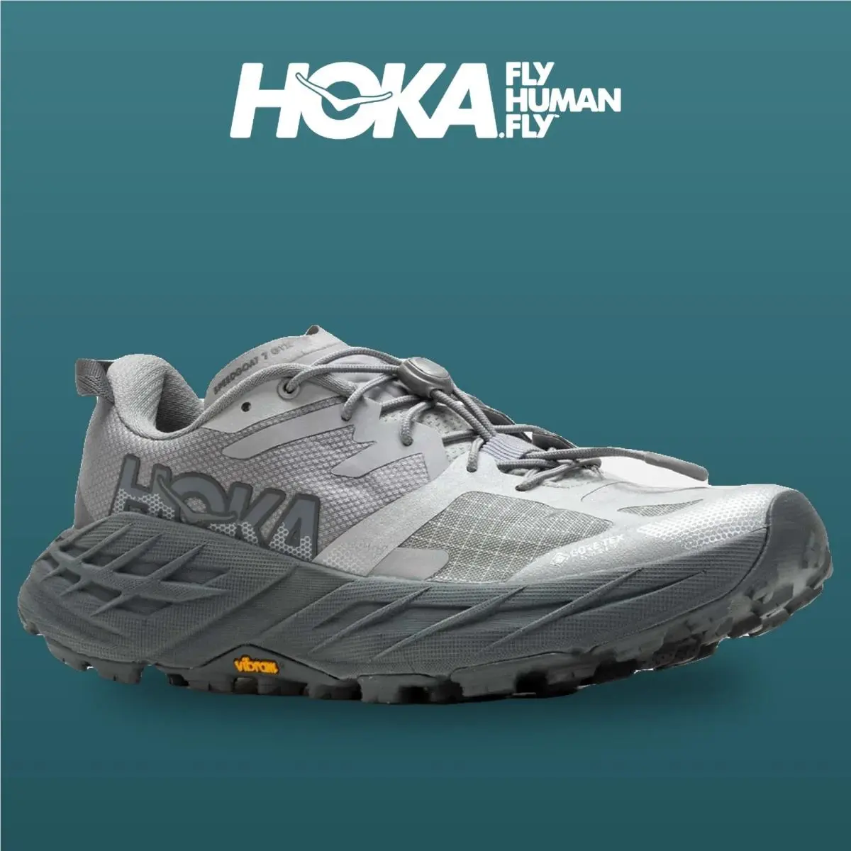 Hoka shoes - Speedgoat 7 Gtx - Speedgoat Gtx - 1176677-SRYG - Stellar Grey/Glactic 0