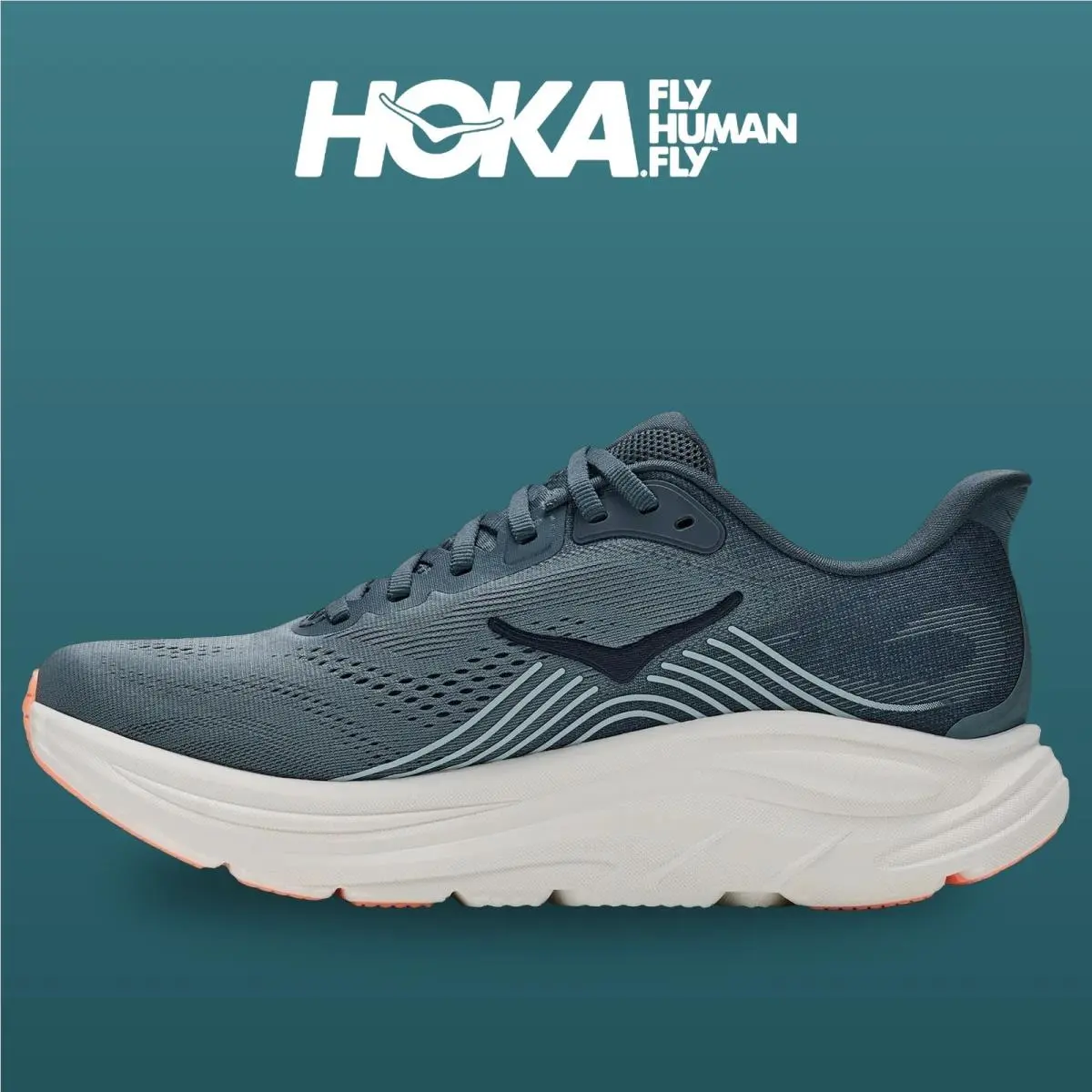 Hoka shoes - Clifton 11 - Clifton - 1176573-FYGL - Faded Navy/Glimmering Blue 0
