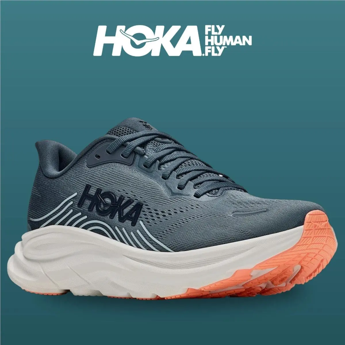 Hoka shoes - Clifton 11 - Clifton - 1176573-FYGL - Faded Navy/Glimmering Blue 4