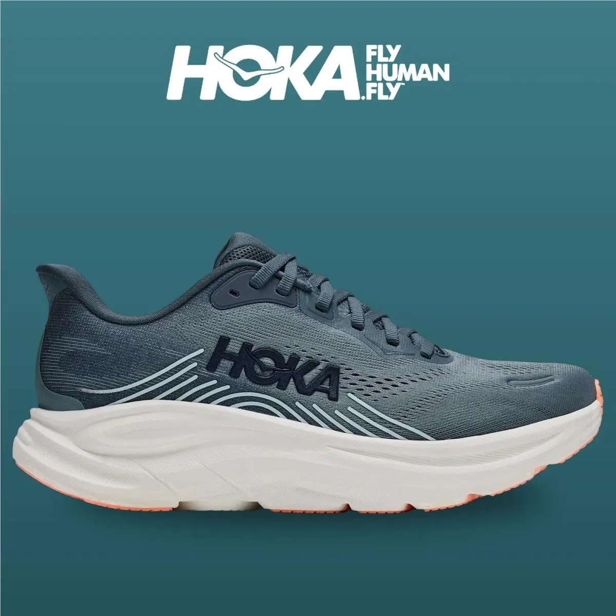 Hoka shoes - Clifton 11 - Clifton - 1176573-FYGL - Faded Navy/Glimmering Blue 8