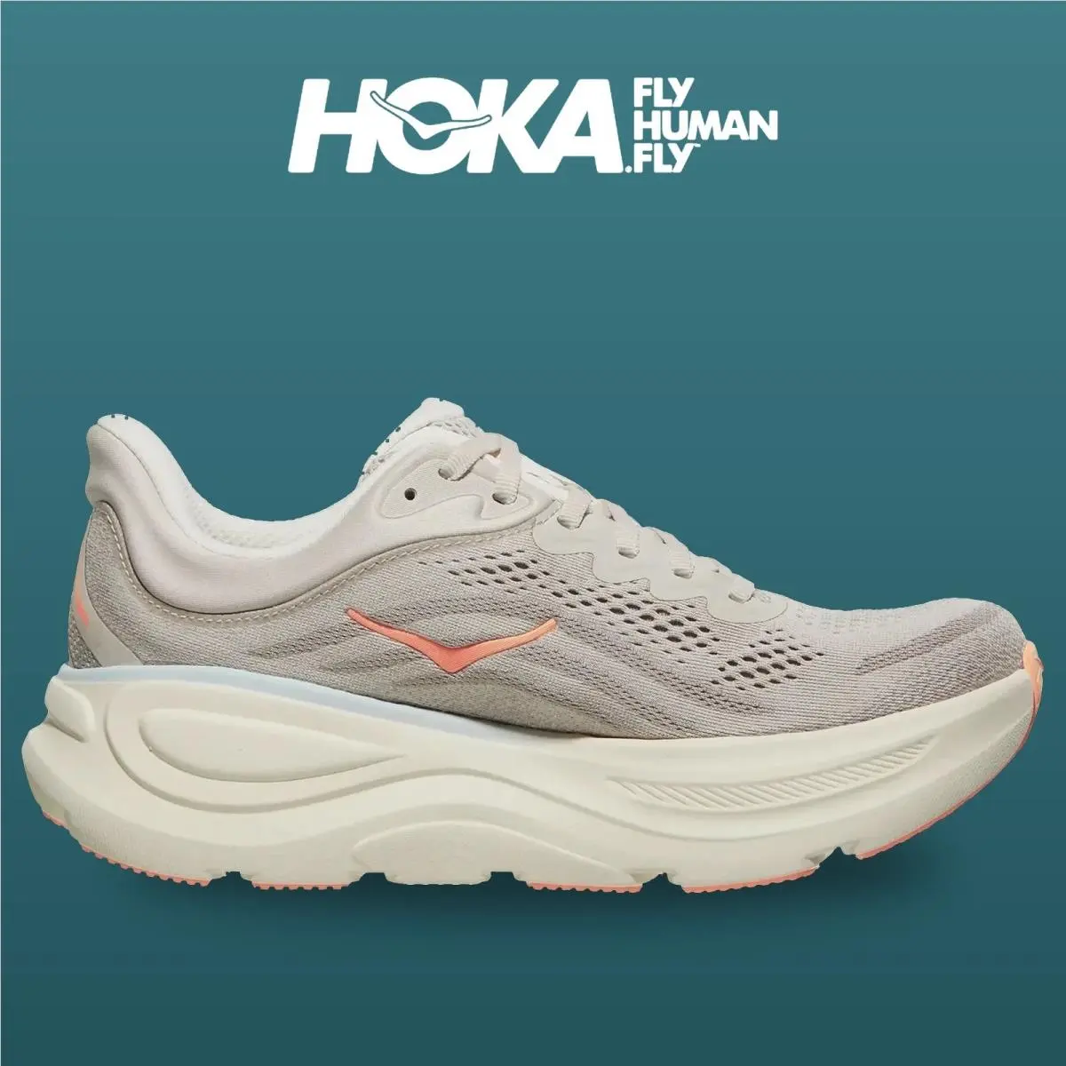 Hoka shoes - Bondi 9 - Bondi - 1162012-RRYM - River Rock Grey/Mineral Ore 8