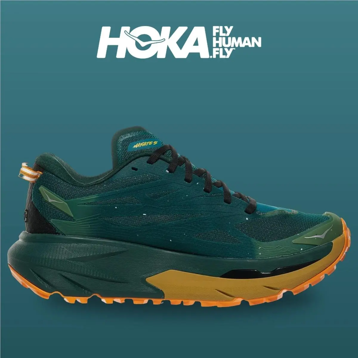 Hoka shoes - Mafate 5 - Mafate - 1168722-TVM - Tidal Wave/Mustard Seed 1