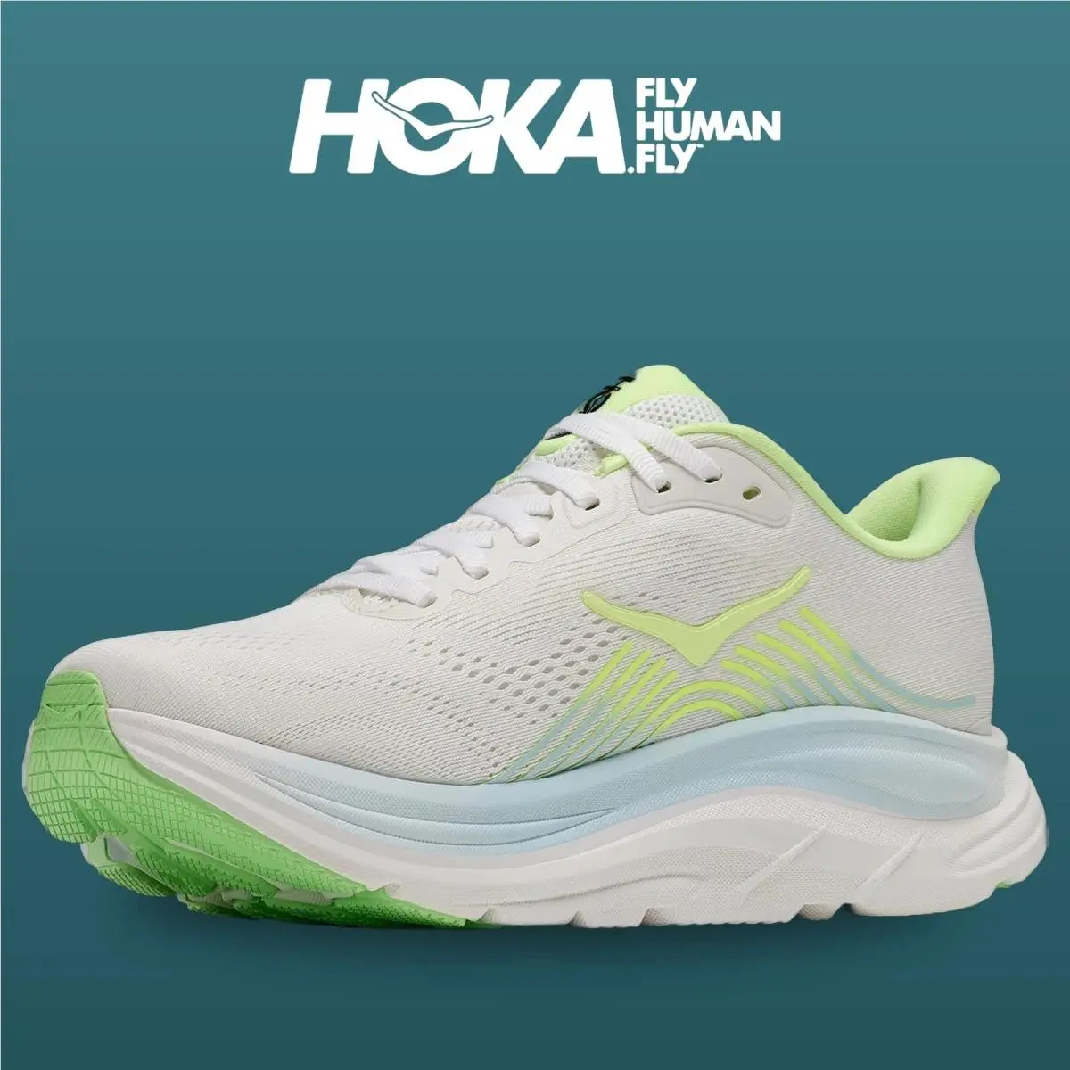 Hoka shoes - Clifton 11 - Clifton - 1176573-FYZ - Frost/Neon Yuzu 4