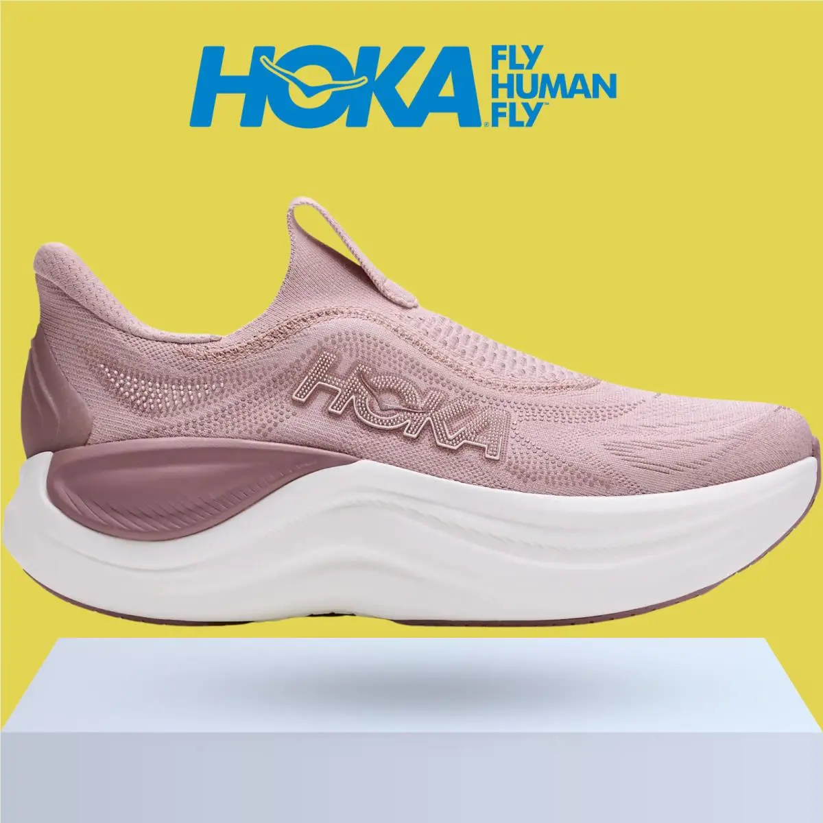 Hoka shoes - Hoka One One Skyward Laceless - Pink Opal/Alabaster 4