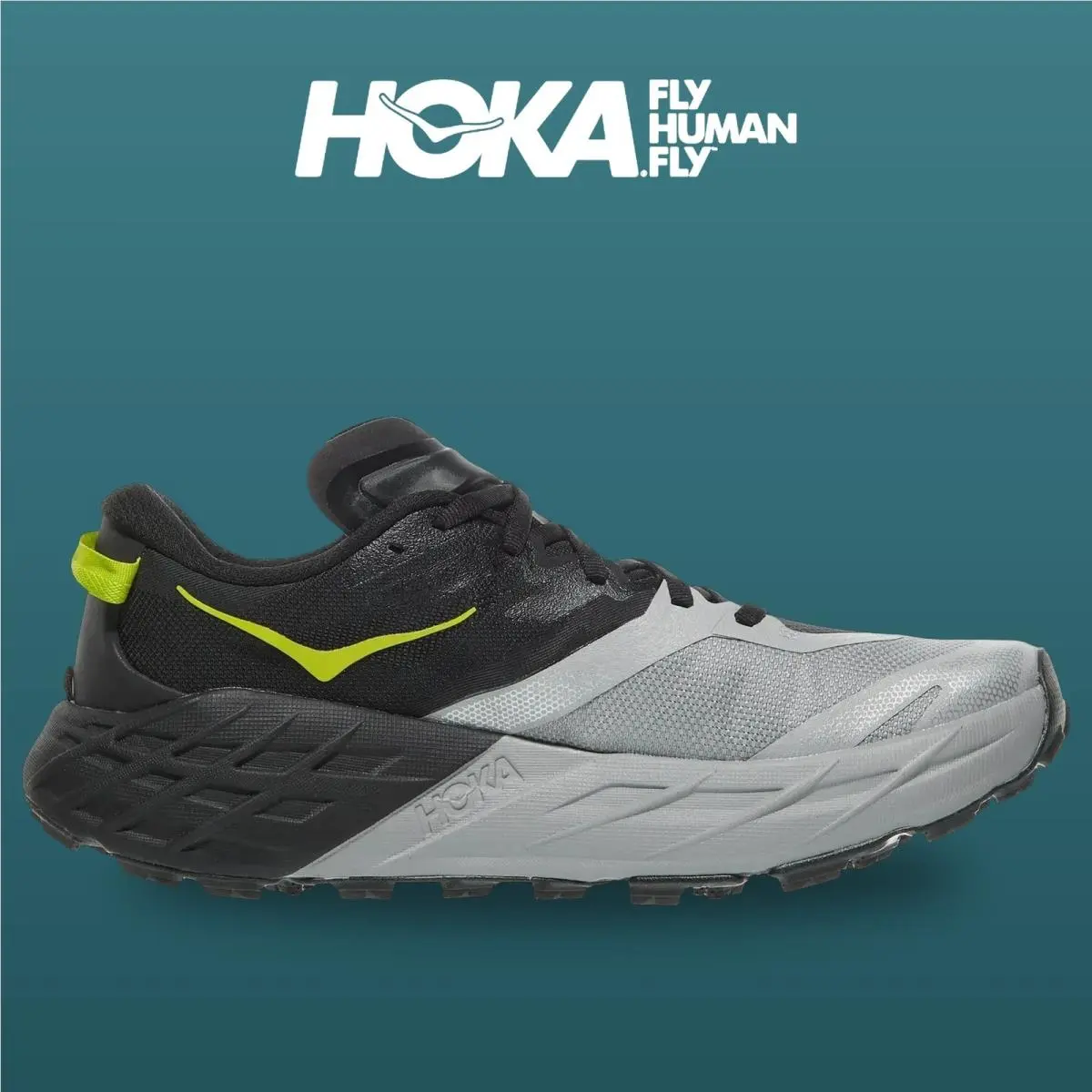 Hoka shoes - Speedgoat 7 - Speedgoat - 1171928-BLLR - Black/Stellar Grey 1