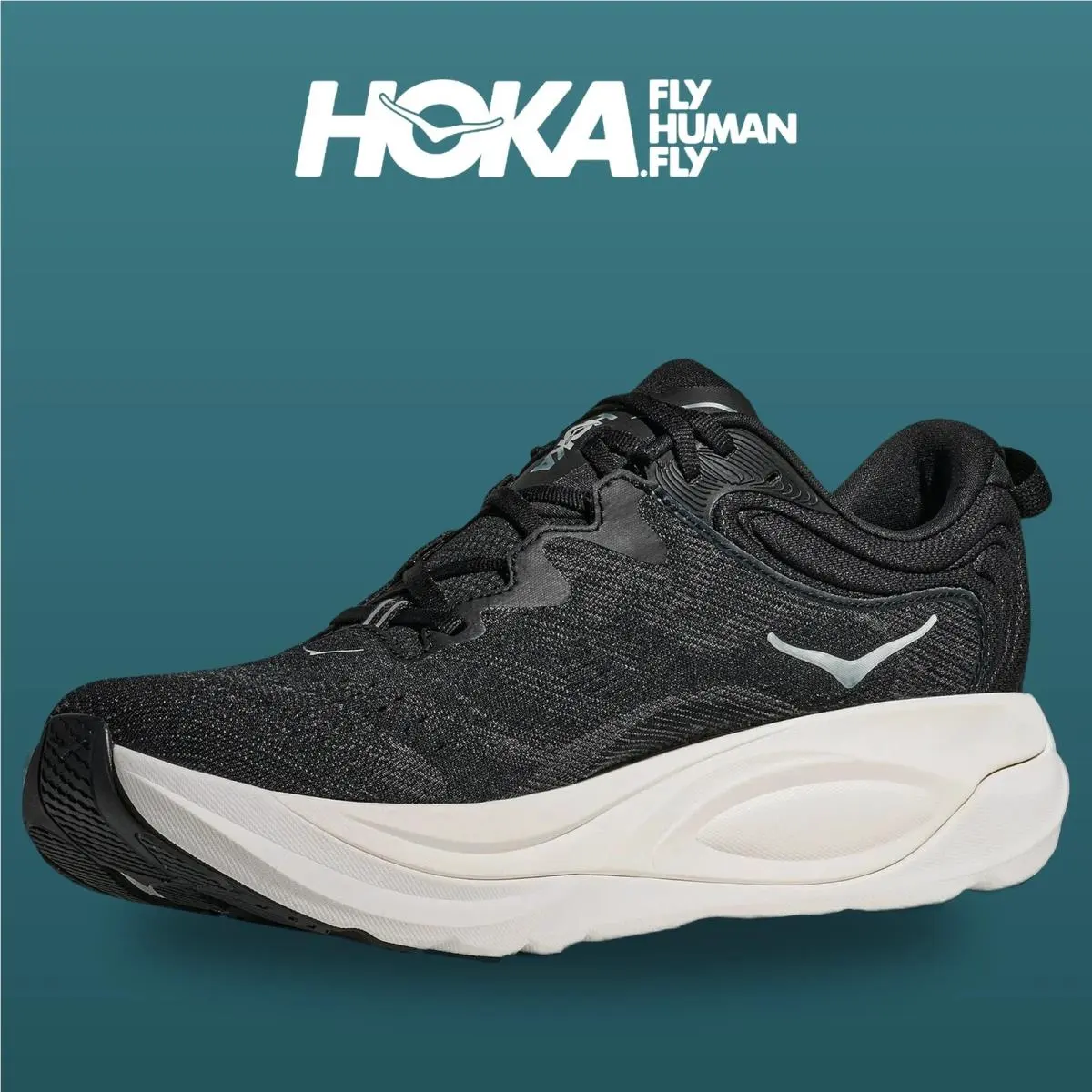 Hoka shoes - HOKA Gaviota 6 Wide - Gaviota Wide - 1171932-BWHT - Black/White 12