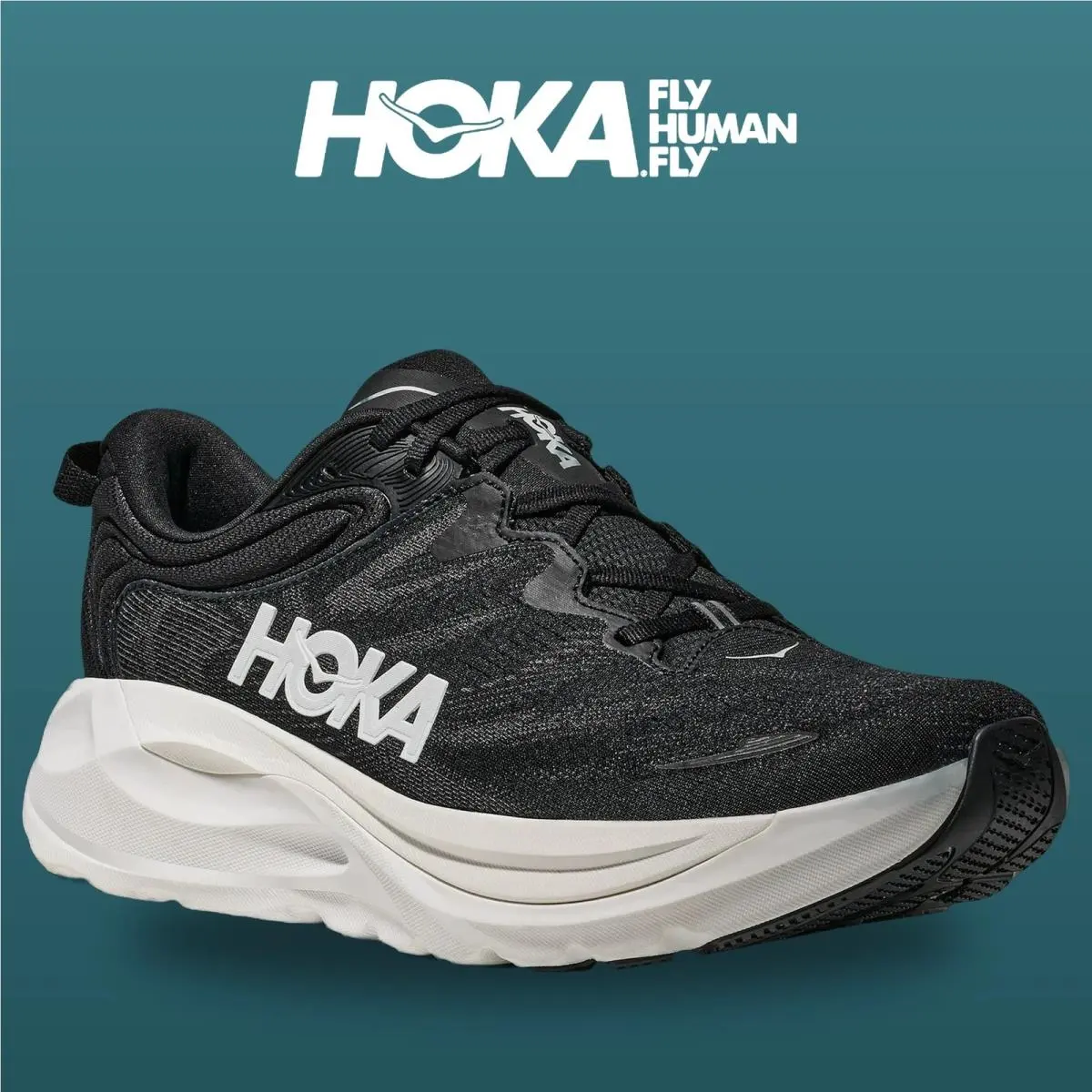 Hoka shoes - HOKA Gaviota 6 Wide - Gaviota Wide - 1171932-BWHT - Black/White 13
