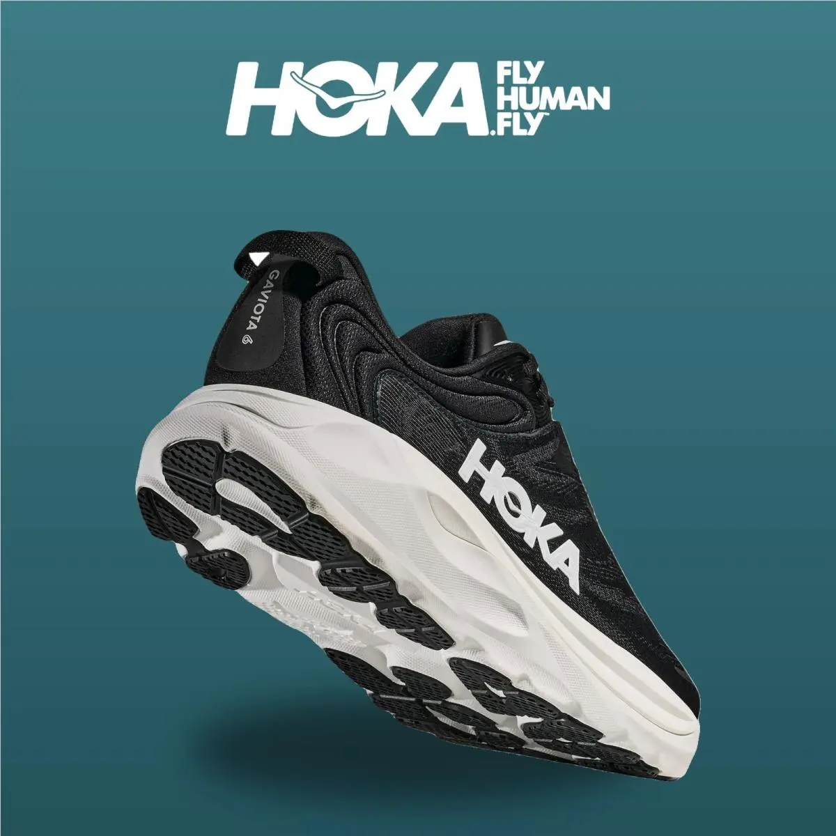 Hoka shoes - HOKA Gaviota 6 Wide - Gaviota Wide - 1171932-BWHT - Black/White 15