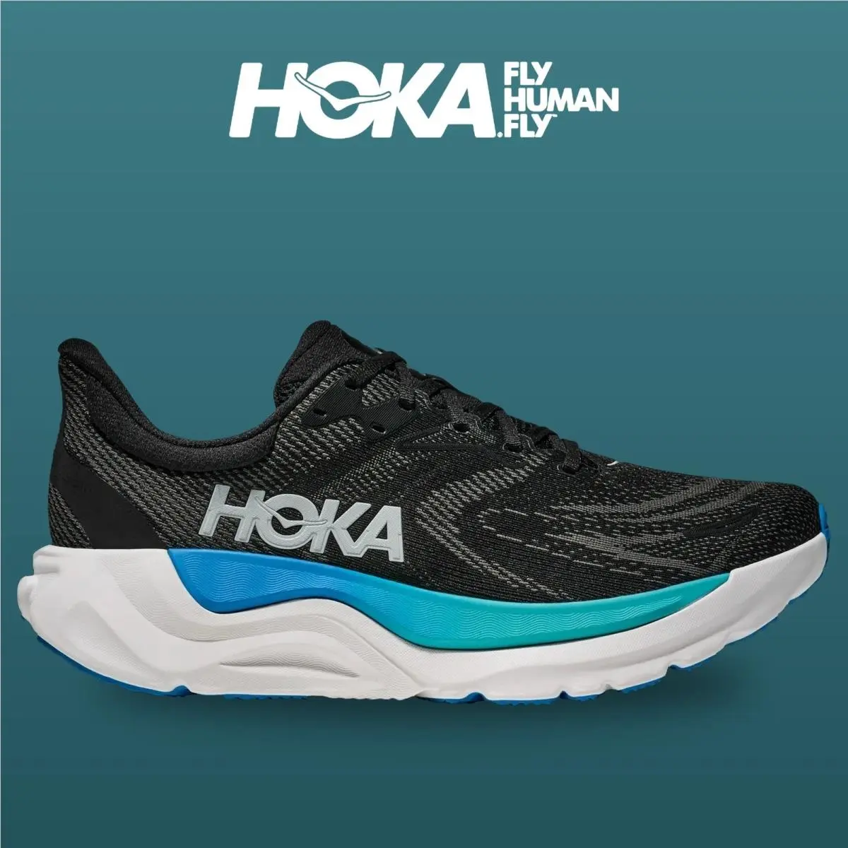 Hoka shoes - Arahi 8 - Arahi - 1168690-BKSK - Black/Skyward Blue 8