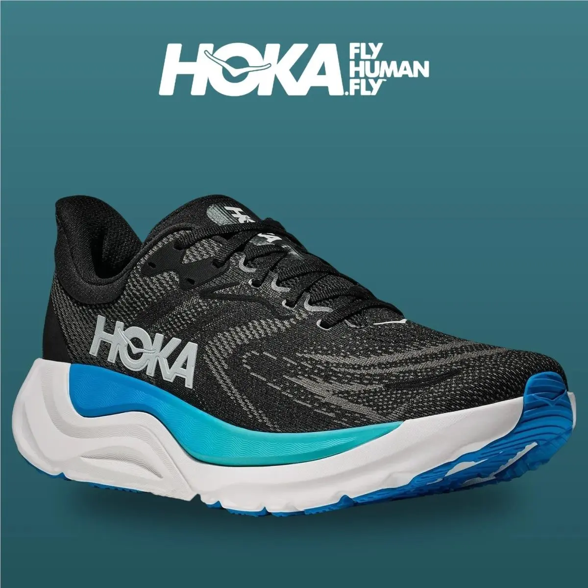 Hoka shoes - Arahi 8 - Arahi - 1168690-BKSK - Black/Skyward Blue 13