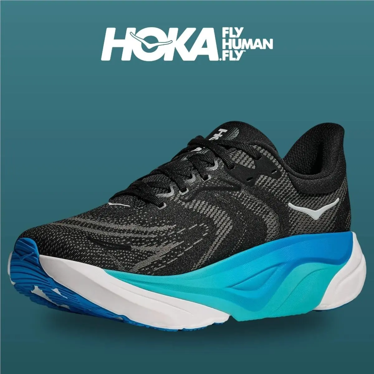 Hoka shoes - Arahi 8 - Arahi - 1168690-BKSK - Black/Skyward Blue 15