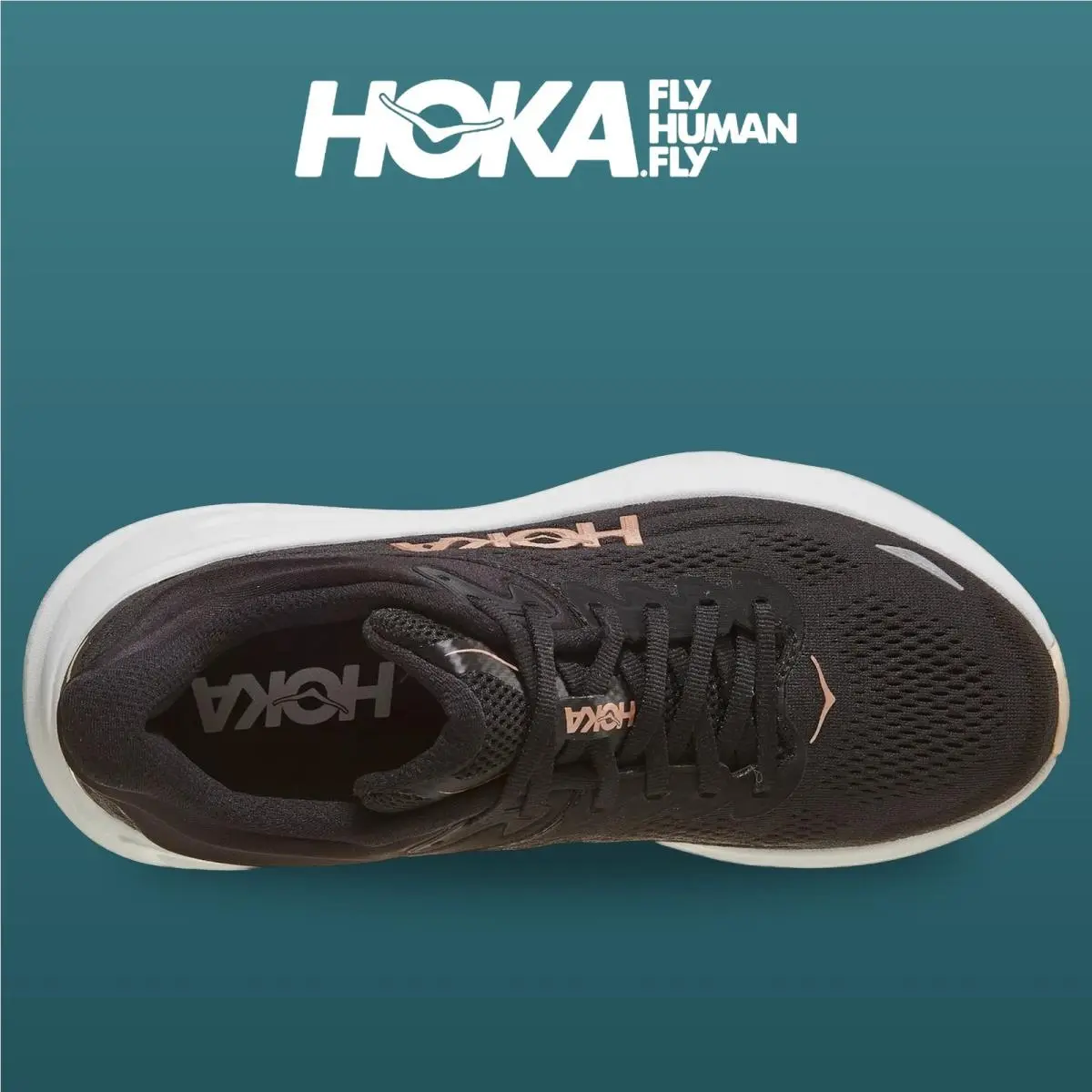 Hoka shoes - Bondi 9 - Bondi - 1162012-BRGL - Black/Rose Gold 2