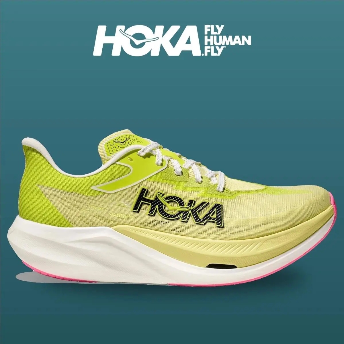 Hoka shoes - Rocket X 3 - Rocket - 1168724-SNLG - Sunlight/Neon Hoka Citrus 11