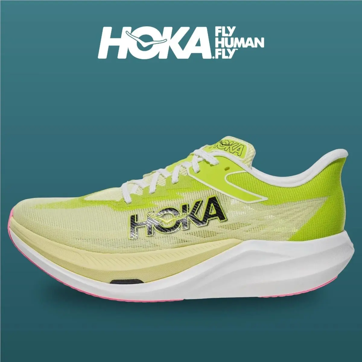 Hoka shoes - Rocket X 3 - Rocket - 1168724-SNLG - Sunlight/Neon Hoka Citrus 6
